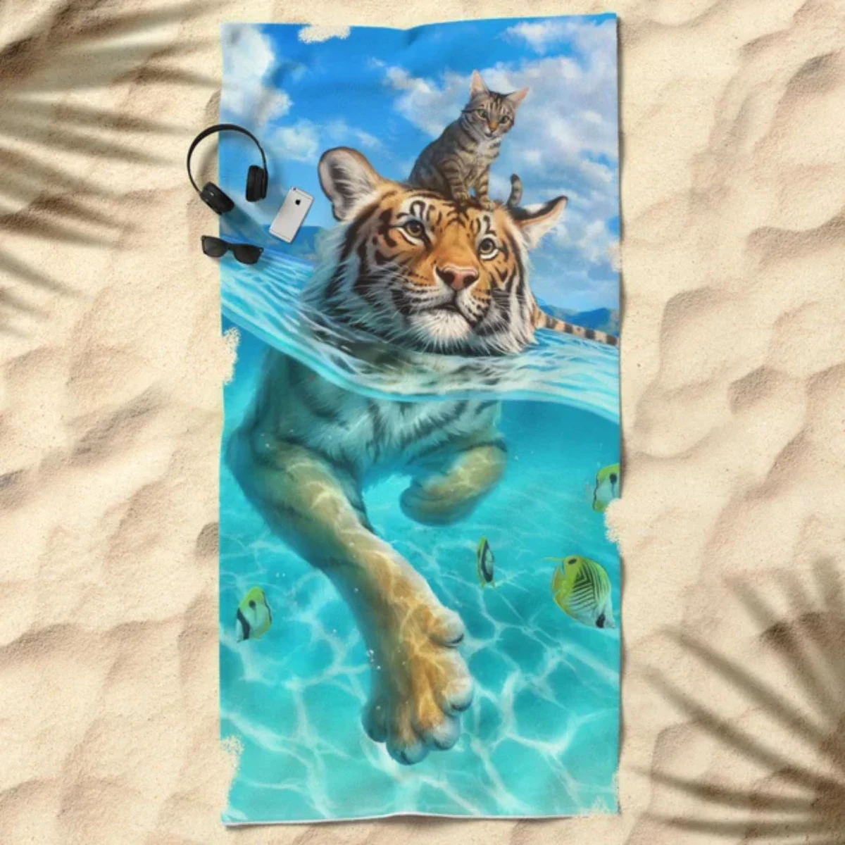 30"x 60" Sublimated Microfiber Terry Beach Towel 1