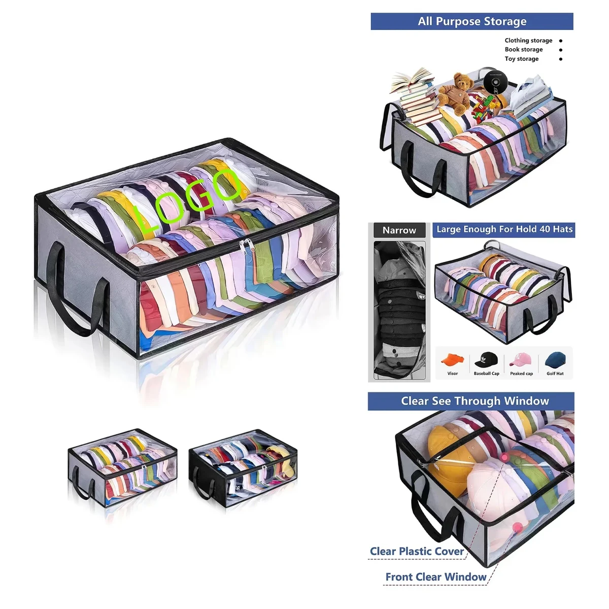 Collapsible Baseball Cap Storage Box 1