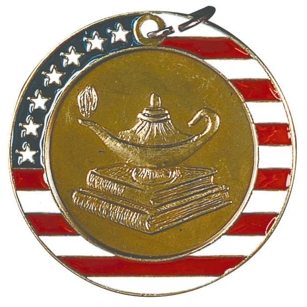Knowledge Stars & Stripes Medal, 2" 1