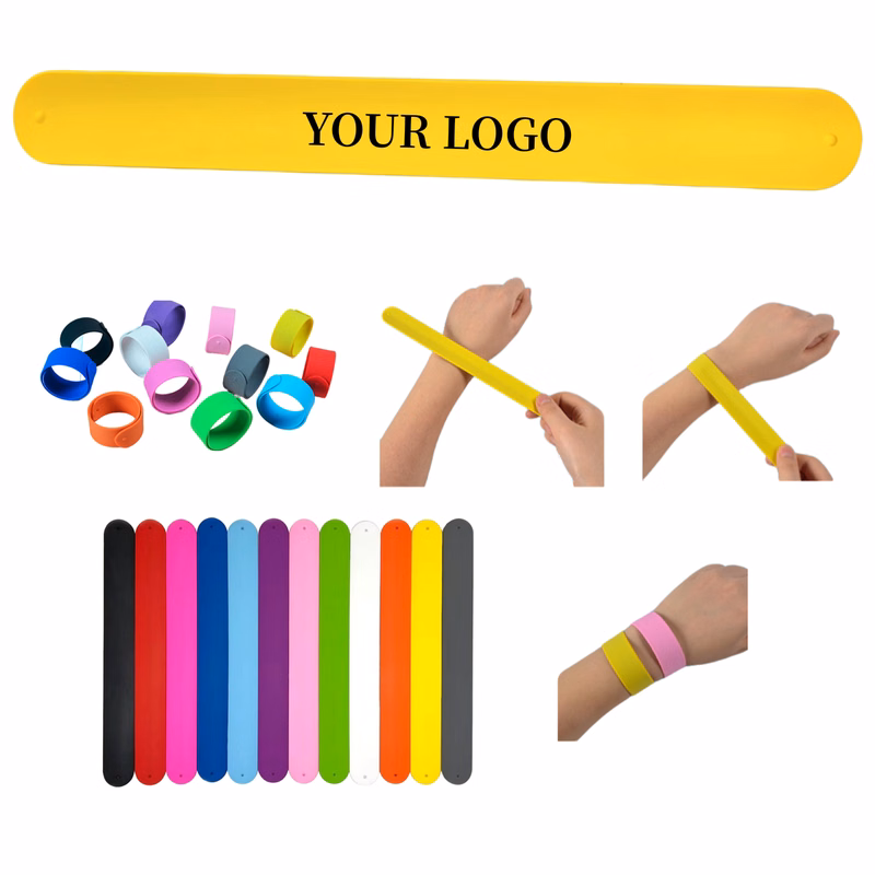 Kids Silicone Snap Wristband Custom Logo