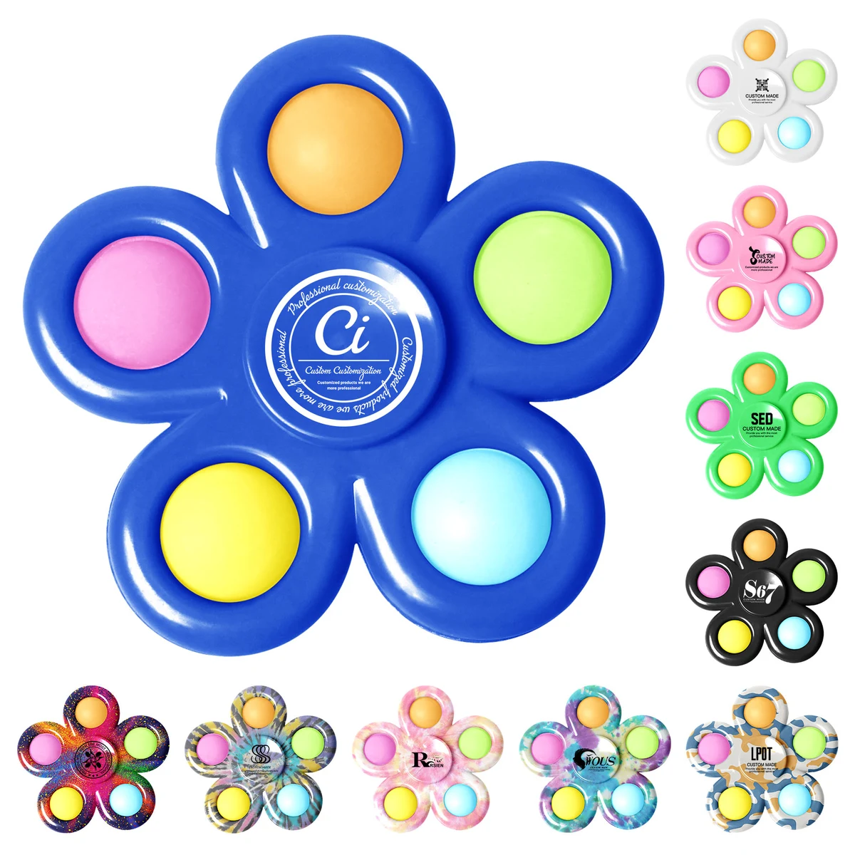 5 Fingers Toys Push Bubble Fidget Spinner 1