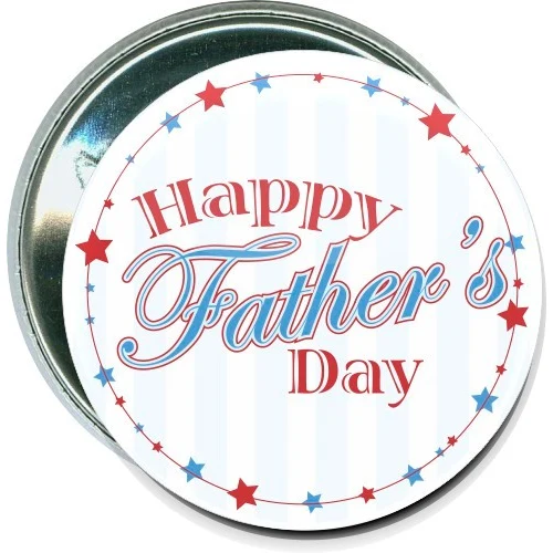 Happy Fathers Day Stars Button 1