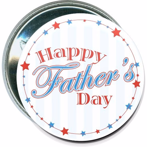 Happy Fathers Day Stars Button