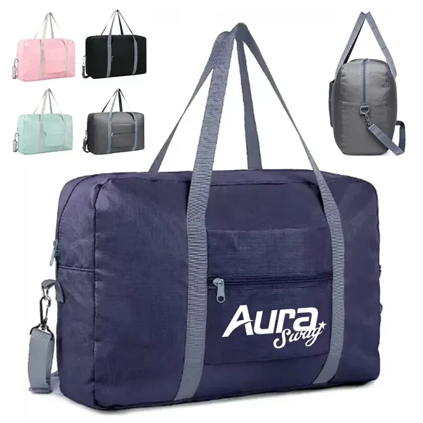 Custom 40L Foldable Travel Duffel Bag with Luggage Sleeve — Business Trip Giveaway 1