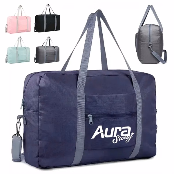 Custom 40L Foldable Travel Duffel Bag with Luggage Sleeve — Business Trip Giveaway