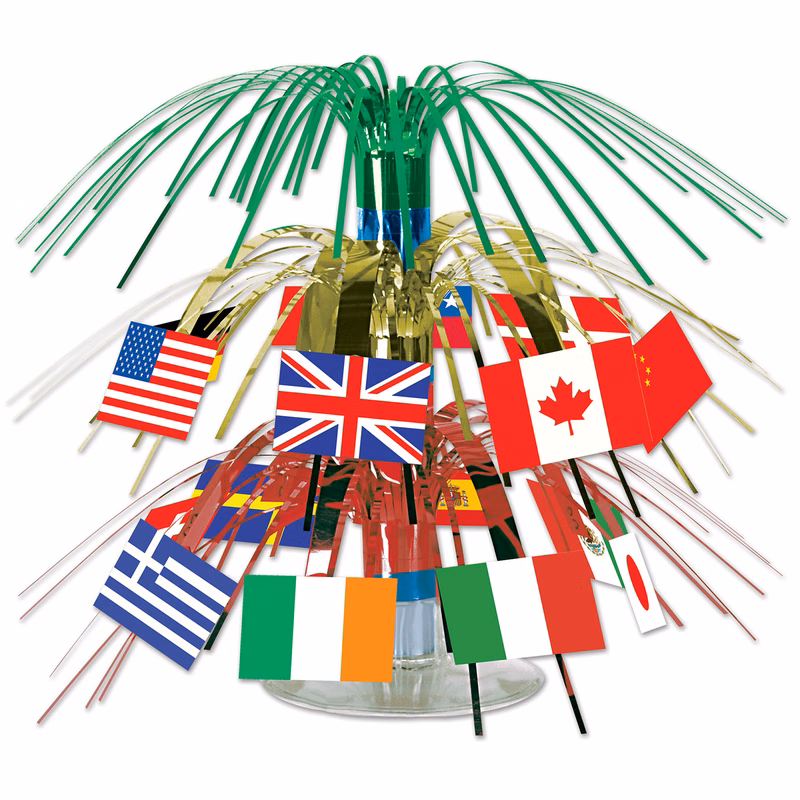 International Flag Mini Cascade Centerpiece