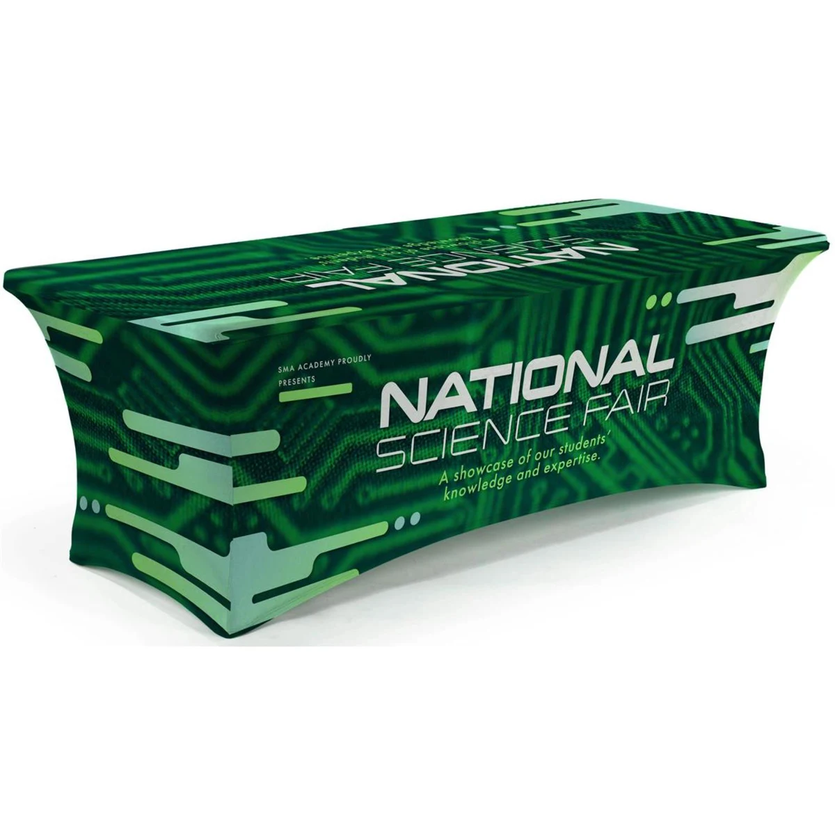 Custom 4ft Throw Dye Sublimated Stretch Table Cloth 1