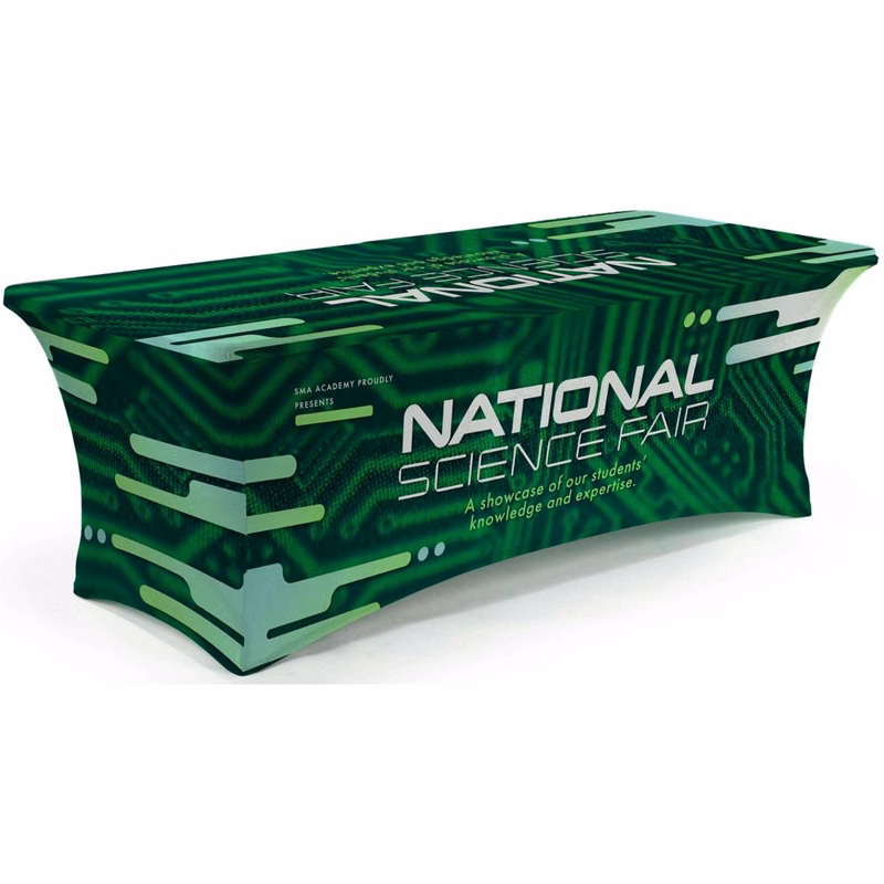 Custom 4ft Throw Dye Sublimated Stretch Table Cloth
