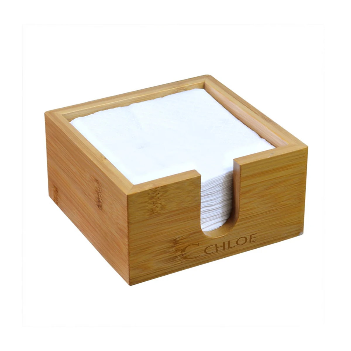 Bamboo Tissue Holder 1