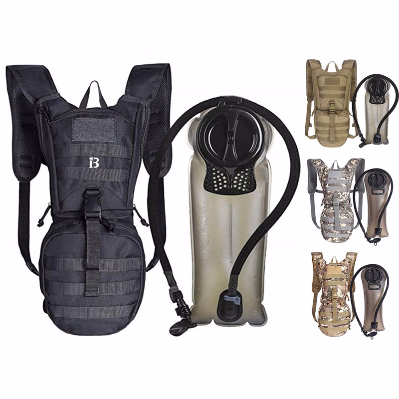Outdoor Tactical Hydration Backpack w/ 3L Water Bladder