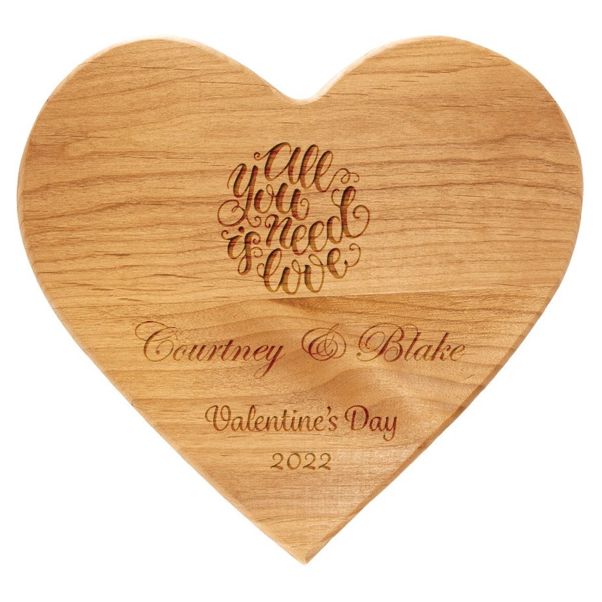 9 1/2" x 8" Alder Heart Plaque 1
