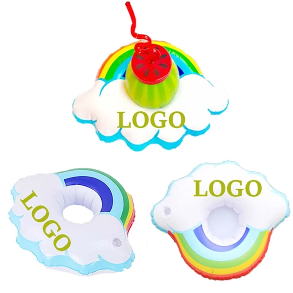 Inflatable Rainbow Cloud Drink Holder 1