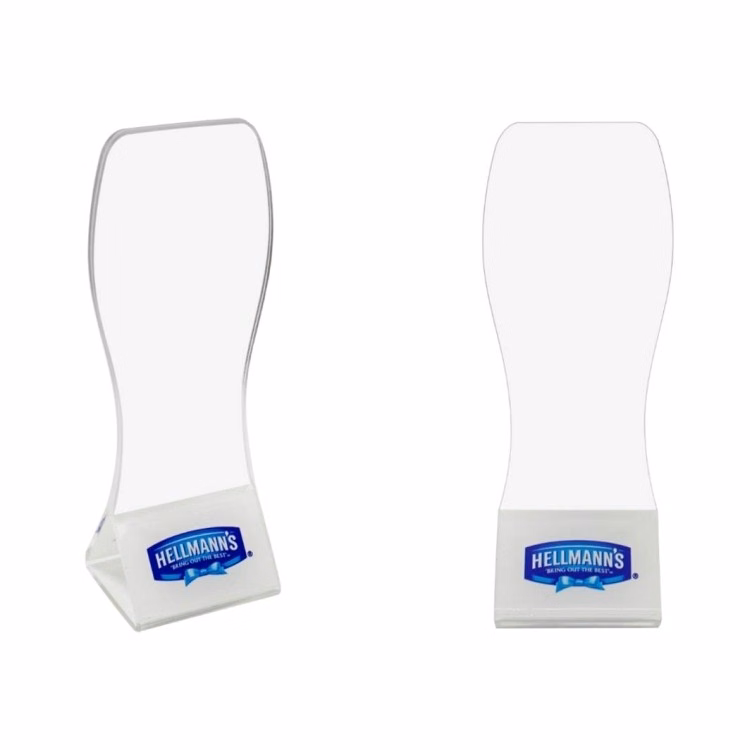 Acrylic Glass Price Tag Holder, Acrylic Table Sign Display Stand, Custom Plexiglass Table Tent