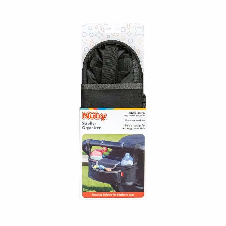 Stroller Organizers with Lid and Bottle Bag Black