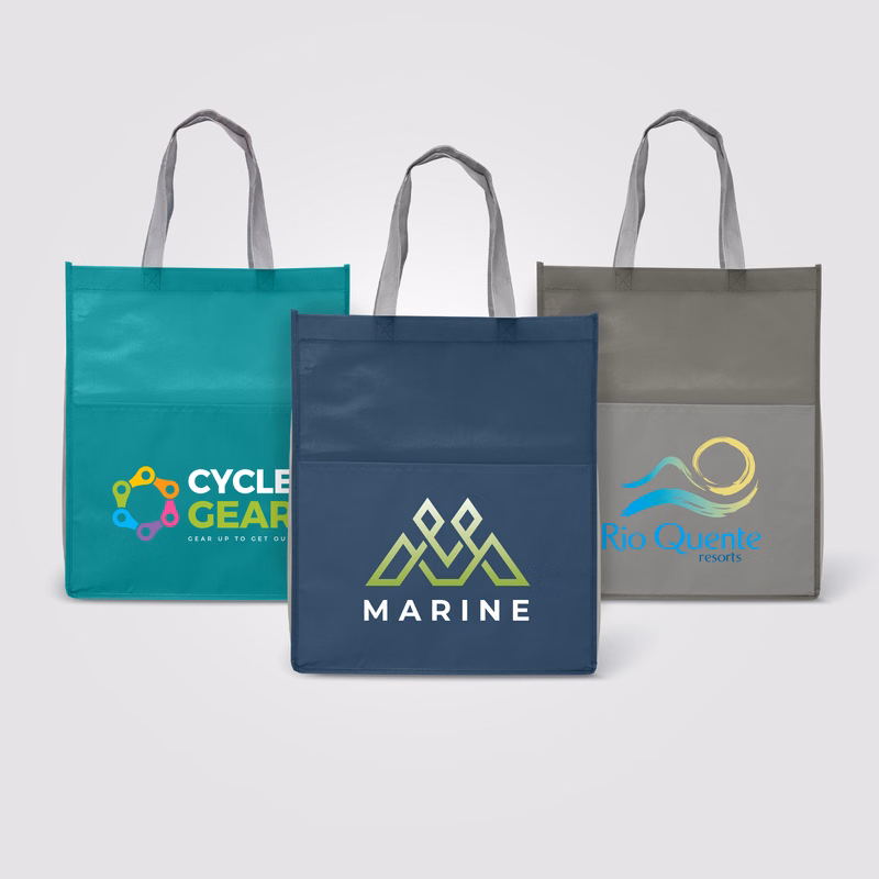 Rome RPET - Recycled Non-Woven Tote with 210D RPET Pocket