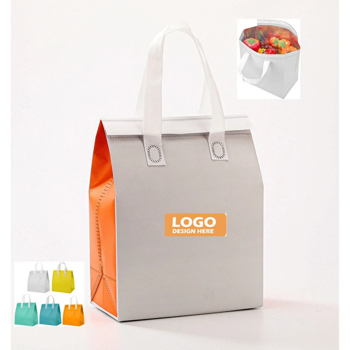 Disposable Non-Woven Lunch Tote Cooler Bag 1