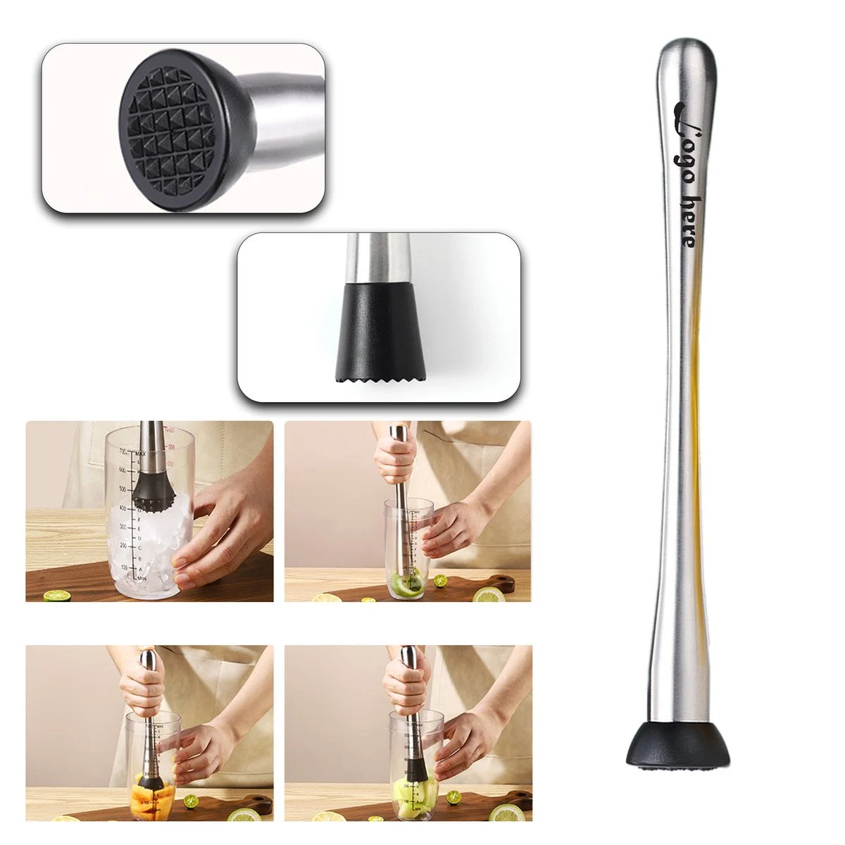 Professional Drink Muddler Fruit Crusher Mixing Tool 1