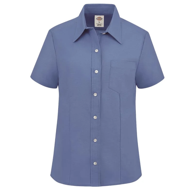 Dickies Women's Short Sleeve Stretch Oxford Shirt - S254 1