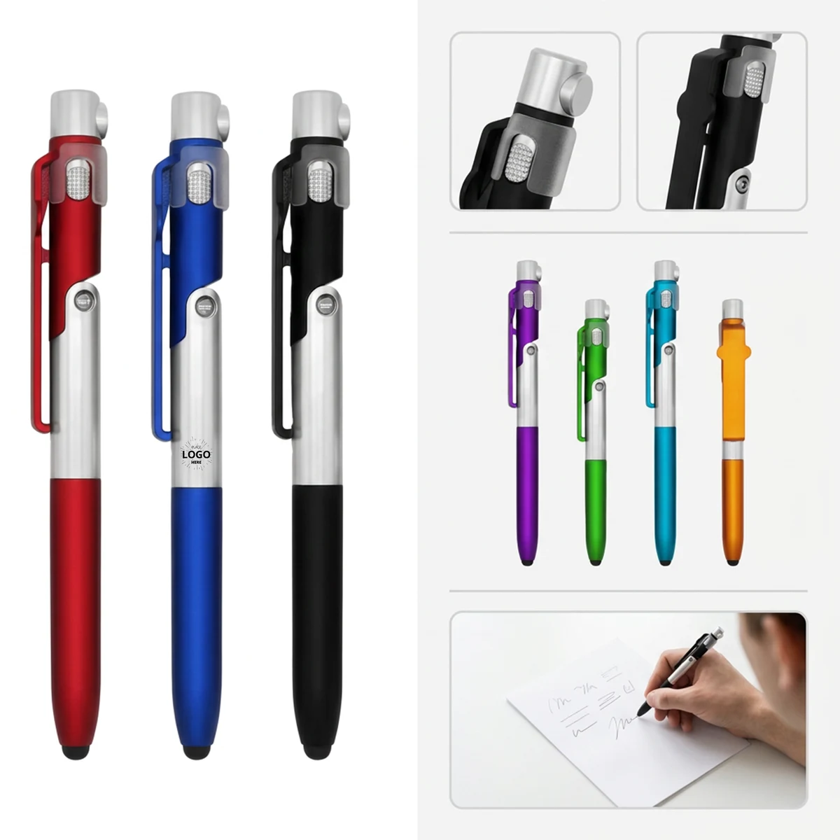 Multi Functional Foldable Pen (Phone Stand/ LED/ Stylus) 1
