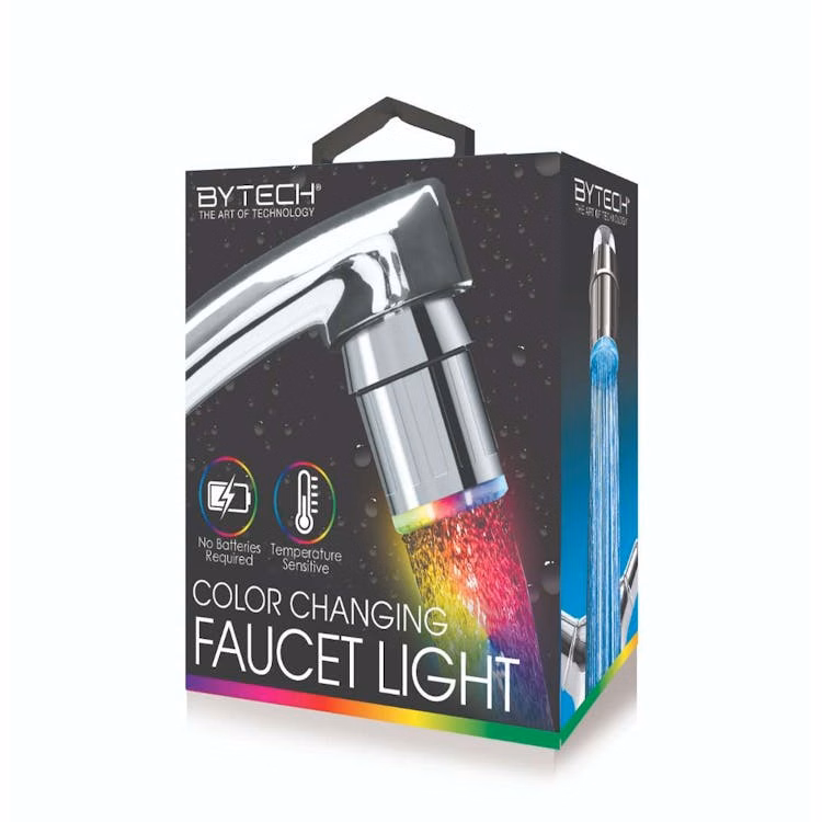Color Changing Faucet LED Light - Silver