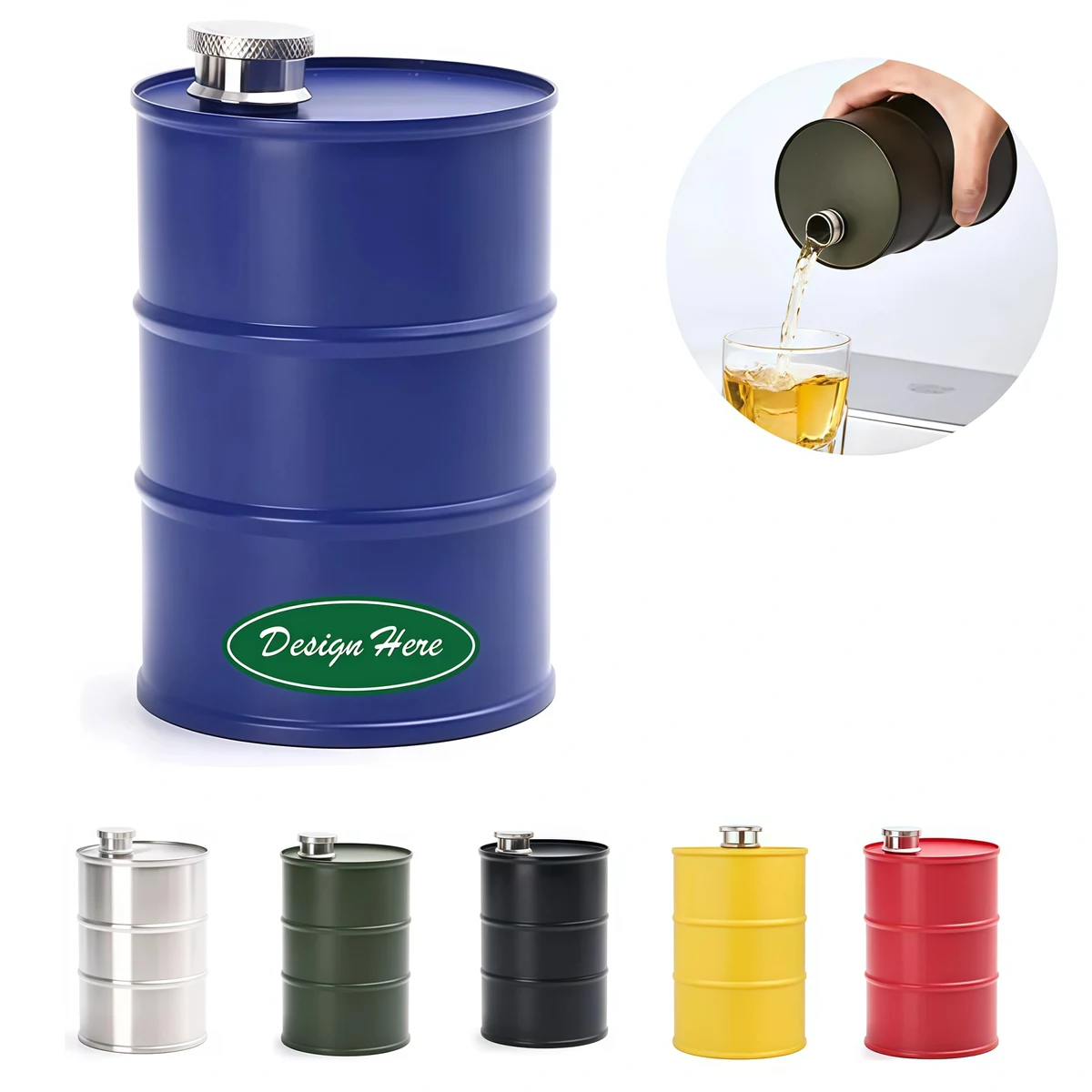 Mini Oil Drum Flask 1