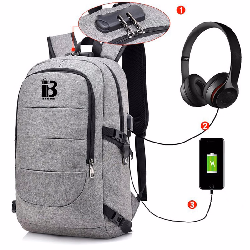 15.6 Inch Travel Laptop Backpack With Usb Charging Port