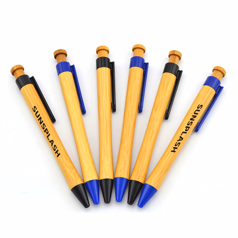 Click-action Premium Bamboo Pen