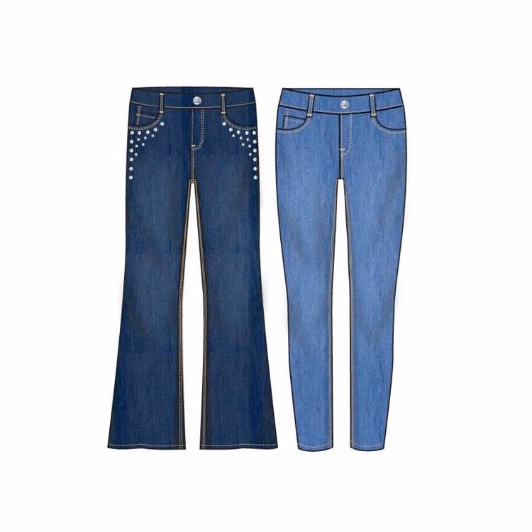 Girls 2pk Denim Jeggings - Sizes 7-16
