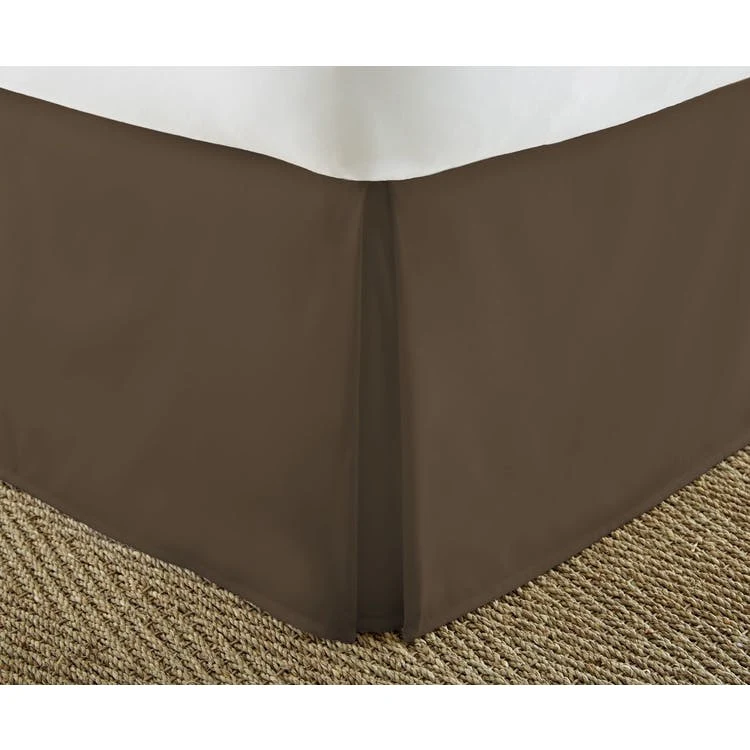 Premium Bed Skirts - Chocolate Twin Pleated 1