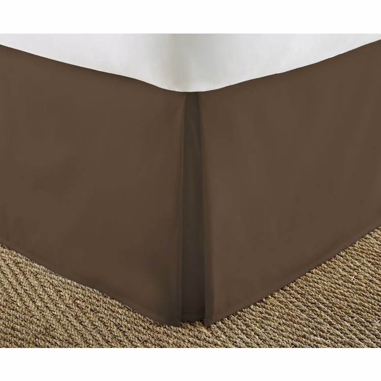 Premium Bed Skirts - Chocolate Twin Pleated