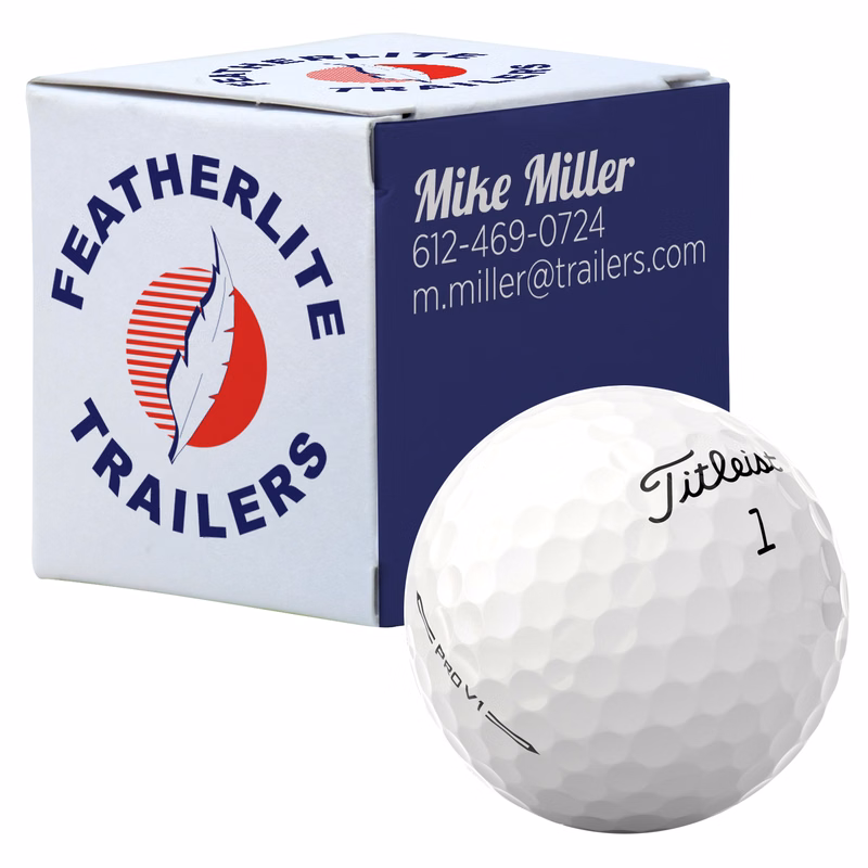Titleist Pro V1 Golf Ball in Custom One Ball Box