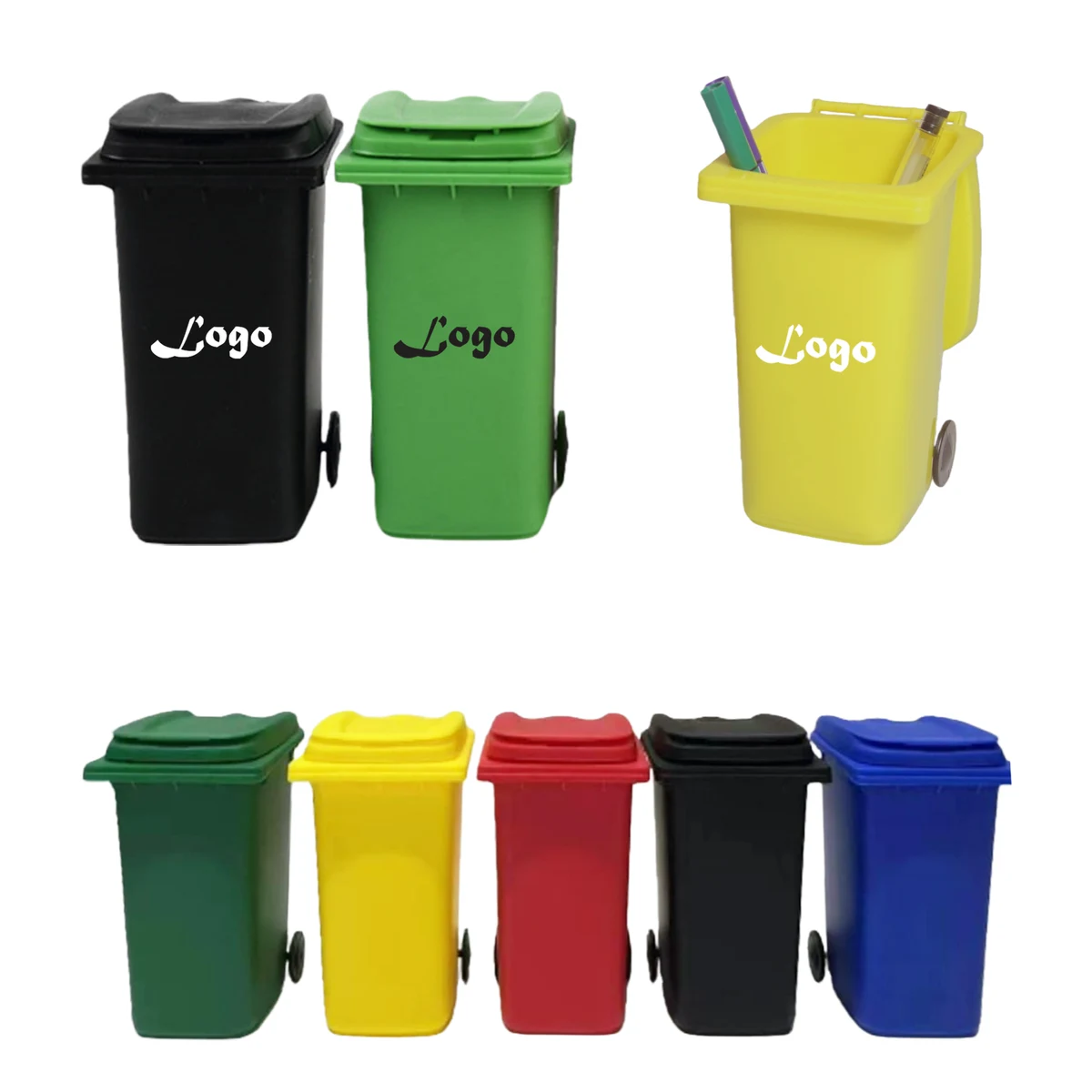 Mini Garbage Trash Pen Holder With Lid 1