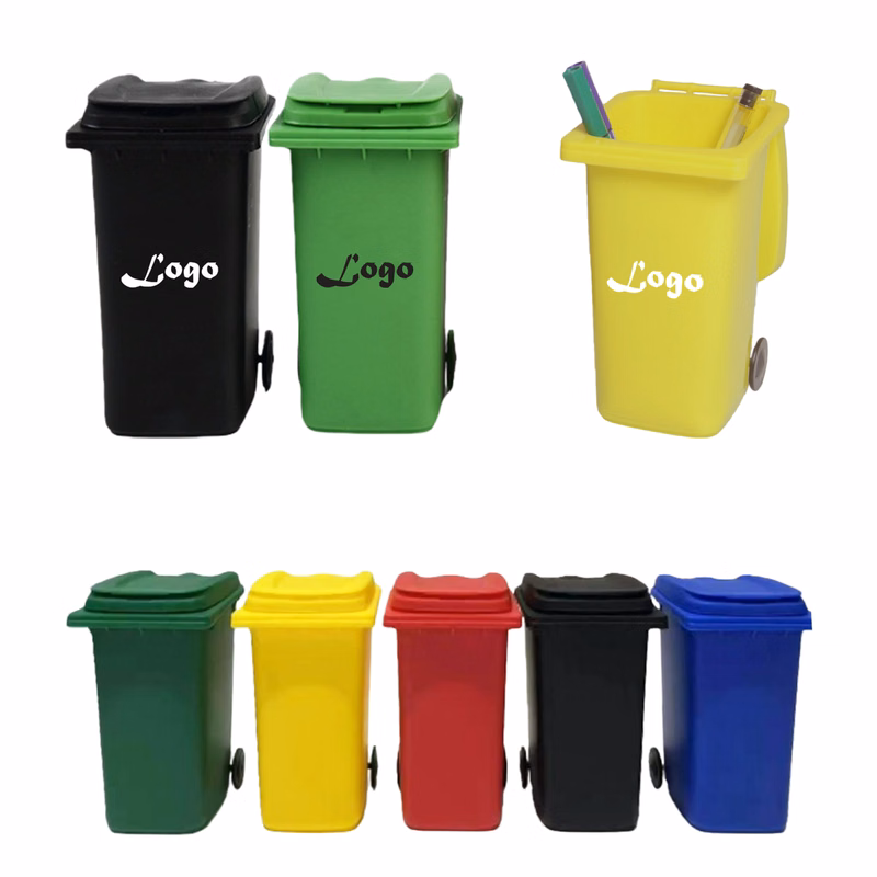 Mini Garbage Trash Pen Holder With Lid