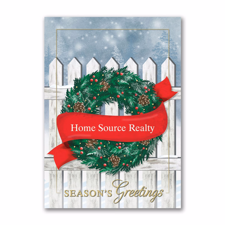 Hanging The Wreath Card