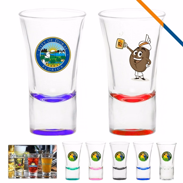 Custom 2 oz Shot Glass with Narrow Body — Full-Color Drinkware for Bars & Hotels