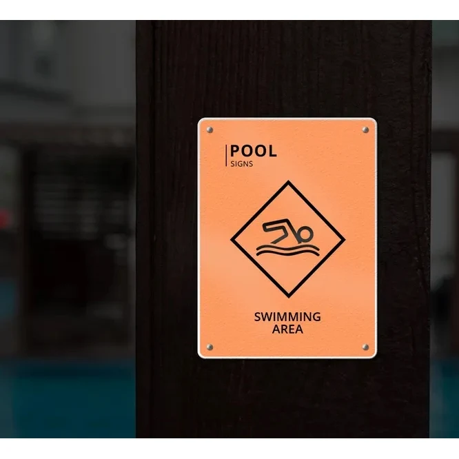 Reflective Pool Signs (1ft x 1ft/sqft) 1