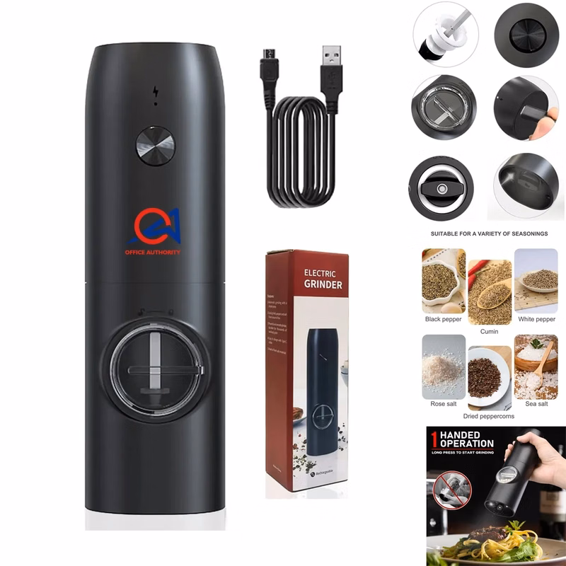 One-Handed Operation Rechargeable Salt/Pepper Grinder