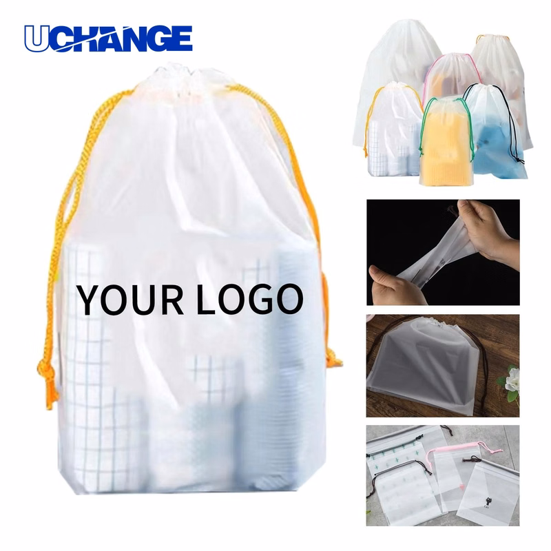 PE Frosted Drawstring Backpack Organizer