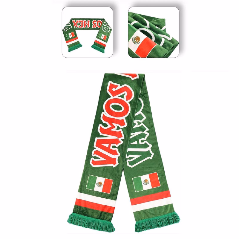 Soccer Fan Scarf, Double-Sided Tassels