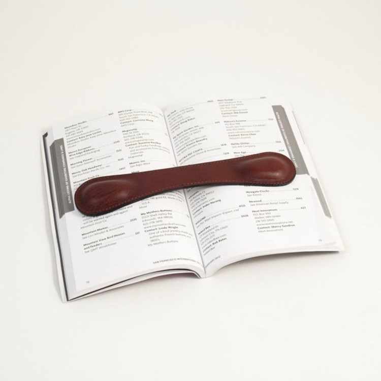 Leather Bookmarker Weight