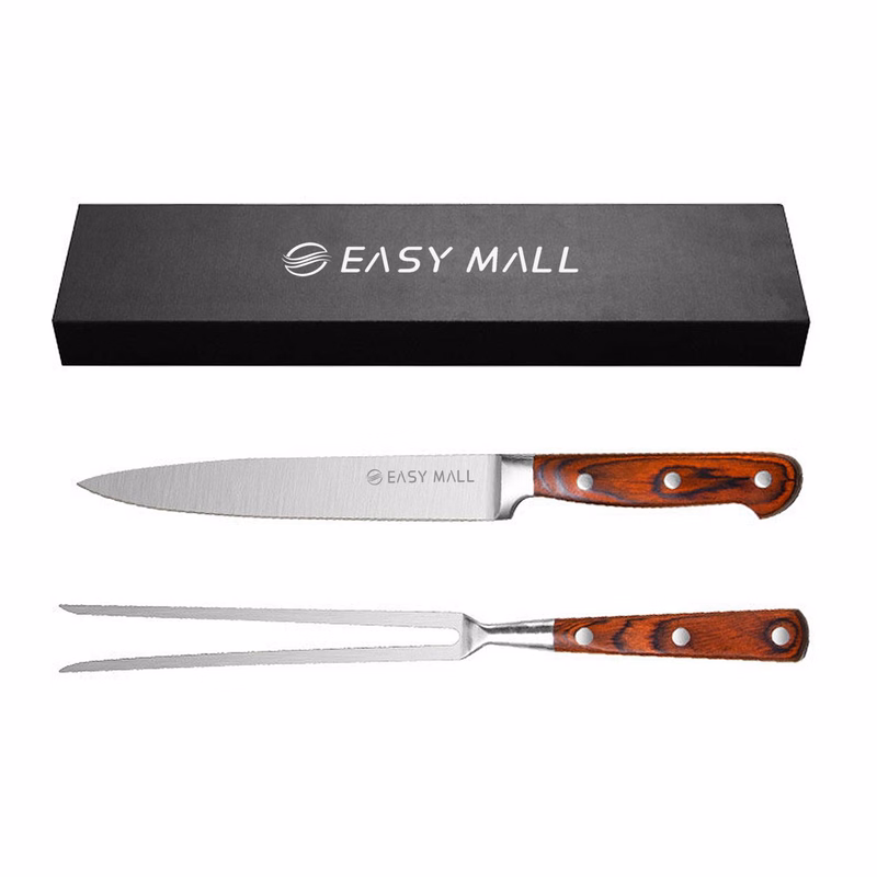 Stainless Steel Barbecue Knife & Fork Set