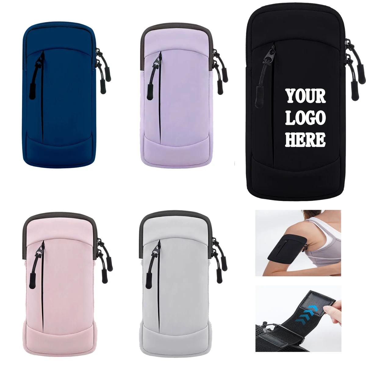 Fitness Arm Sleeve Phone Holder with Water Resistant Fabric 1