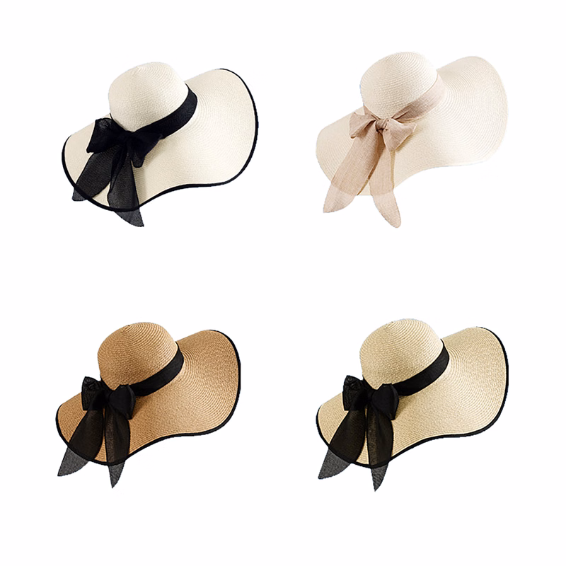 Giant Straw Cowboy Hat Wide Brim Summer Sun Protection