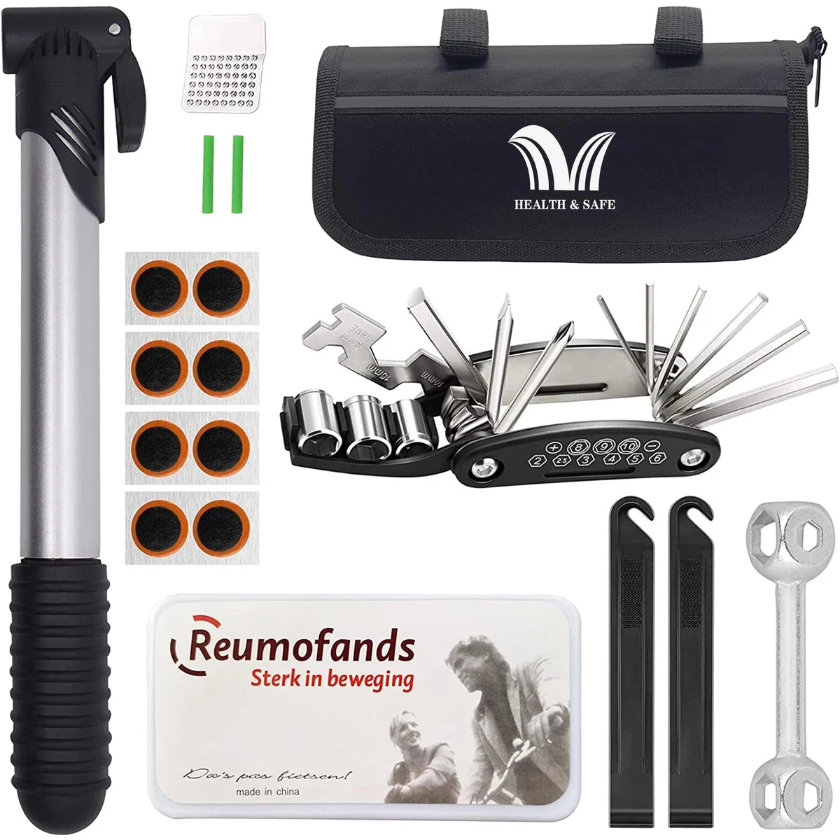 Bike Repair Kits With 16 in 1 Multi-Function Tools And Pump 1