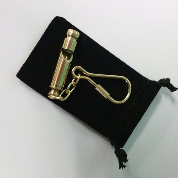 Unique Vintage Brass Whistle Key Chain