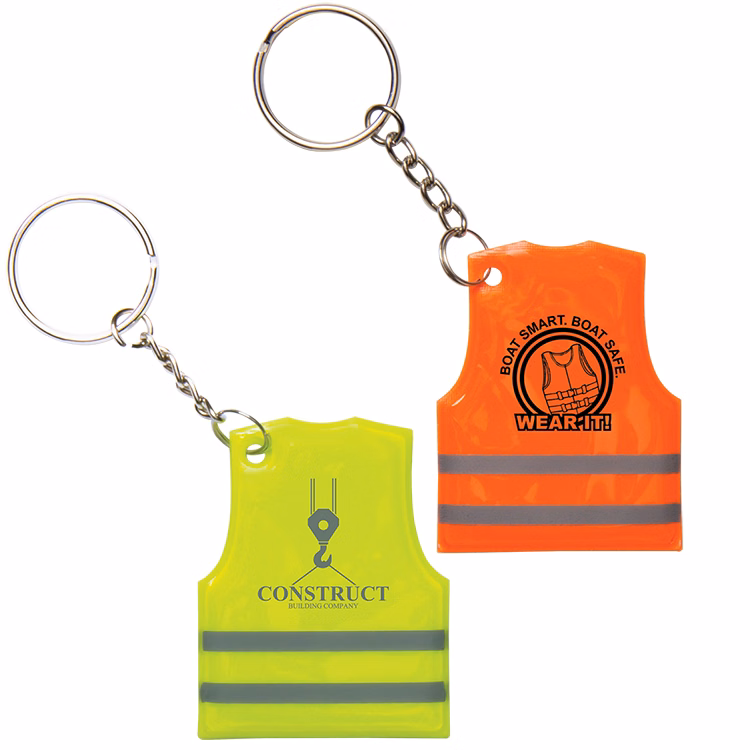 Reflective Safety Vest Keytag
