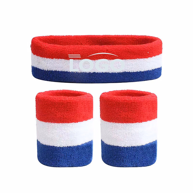 MOQ50 Embroidery Sports Wristband Sweatband