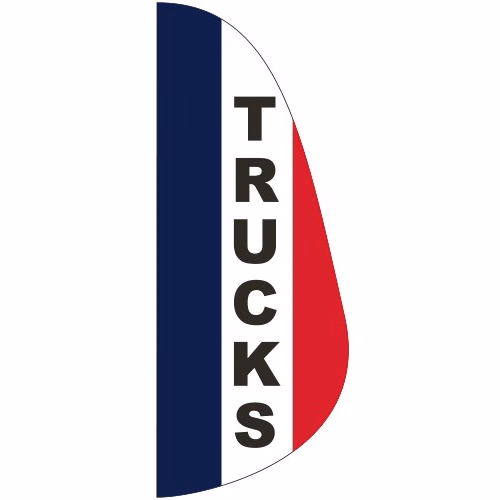 "TRUCKS" 3' x 8' Message Feather Flag