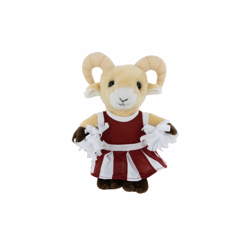 Plush Ram with a Cheerleader Outfit
