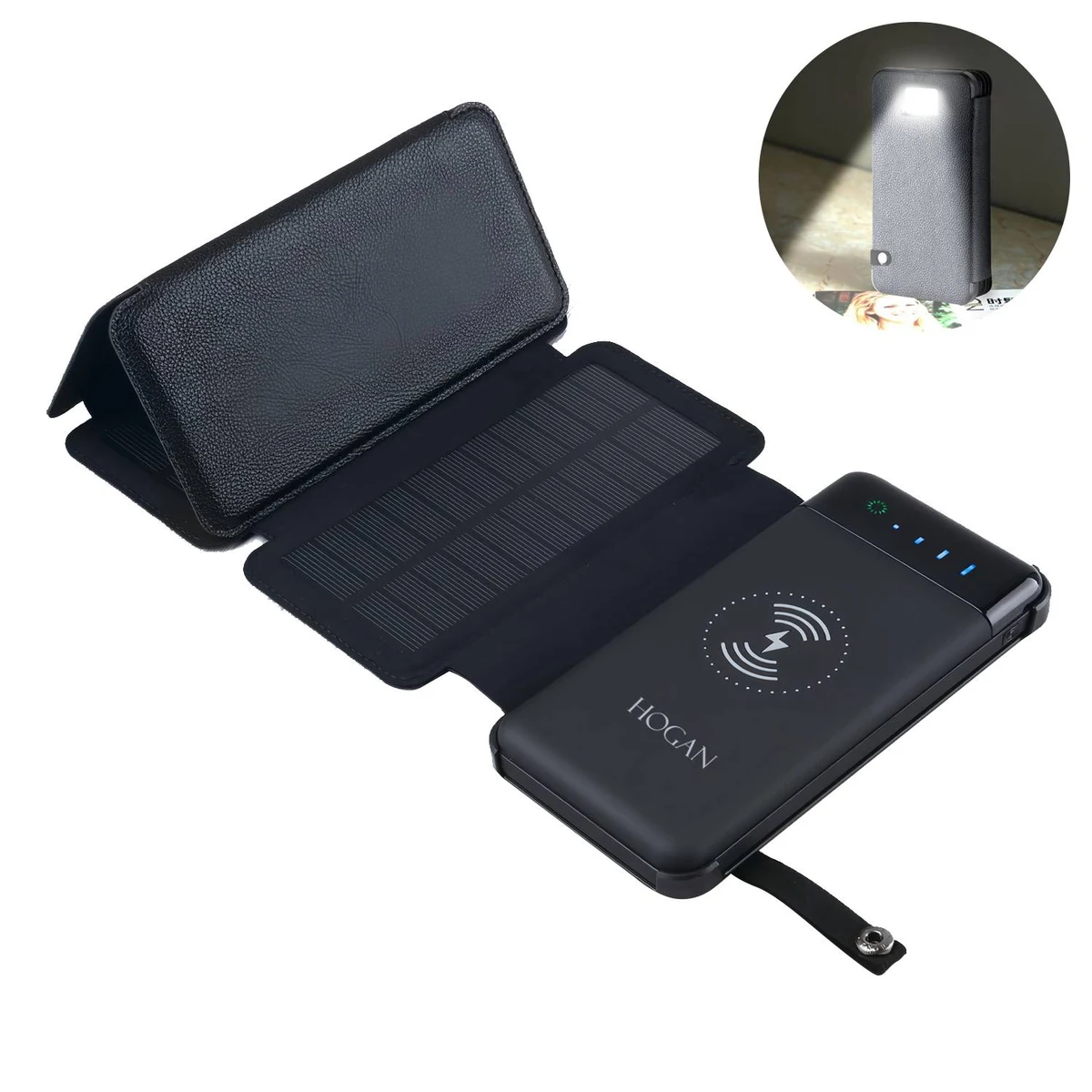 Outdoor Customized Solar 10000 mAh Wireless Power Bank 1
